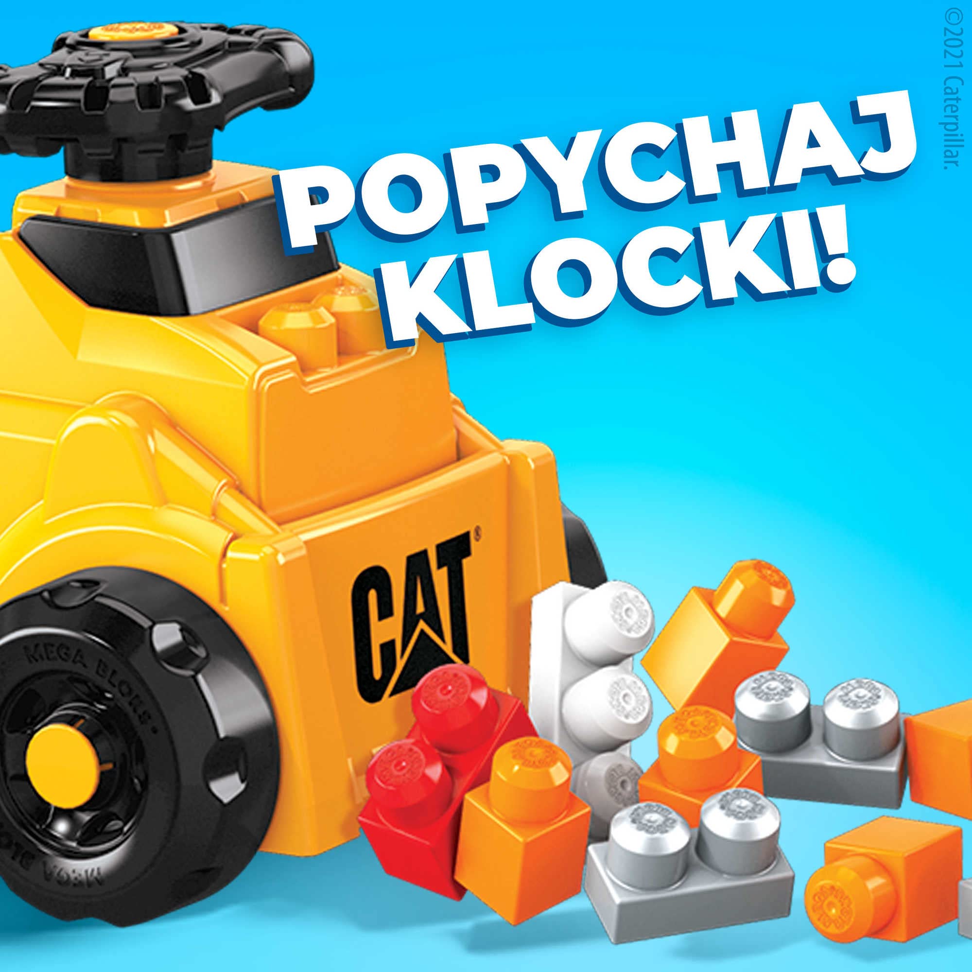 Mega Bloks CAT Jeździk z klockami Zabawka do jeżdżenia dla dzieci HDJ29