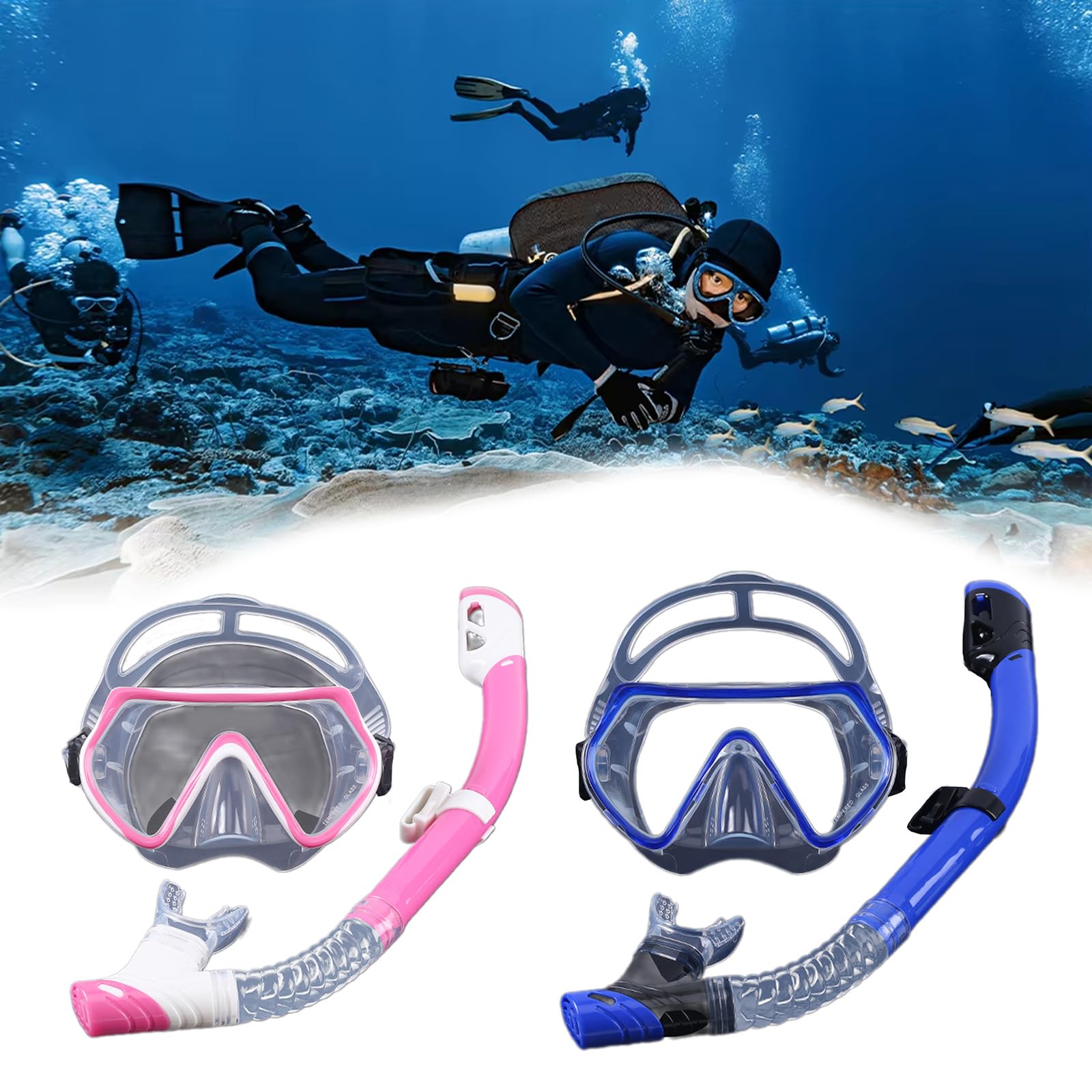 Equipo de esnórquel para buceo, esnórquel de buceo, gafas antivaho, gafas de natación, equipo de esnórquel