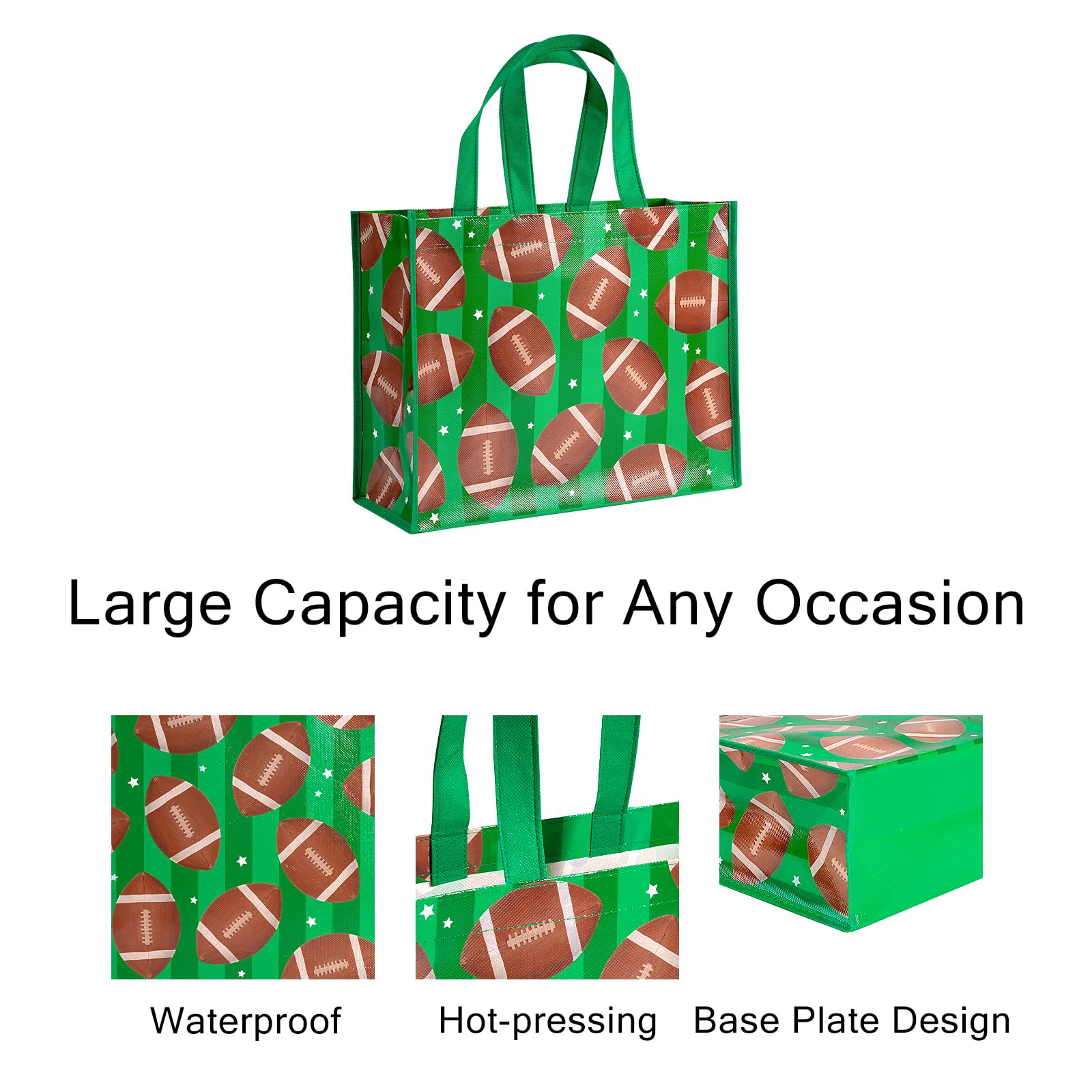 Loveinside 13" Large Sports Reusable Gift Bag, Recycled Party Favor Gift Bag for Kids Boys, Birthday, 13" x 5" x 10", 1 Pcs