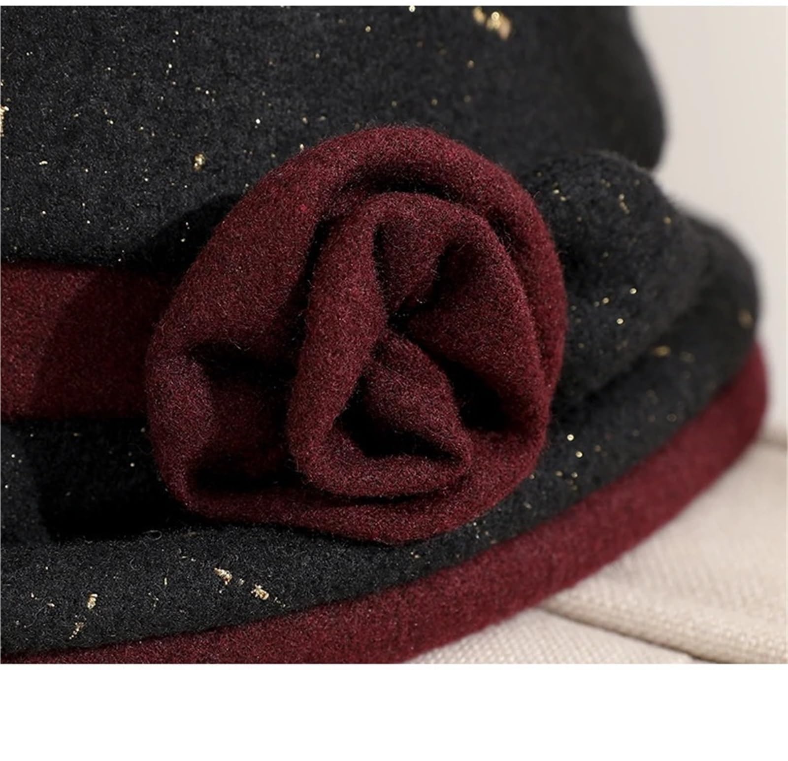Cappelli a secchiello moda invernale Cappello a cloche in feltro donna Fedora in lana da Cappello stile bombetta