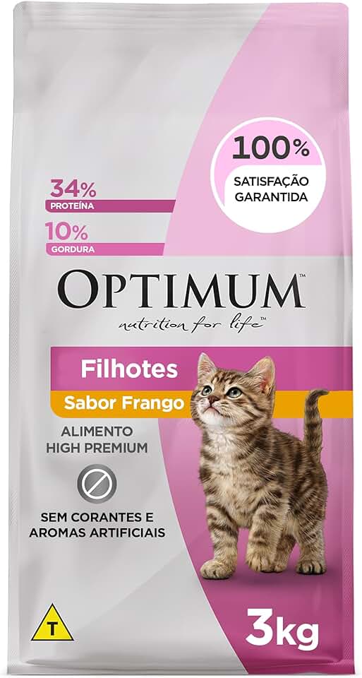 Ração Optimum para Gatos Filhotes Sabor Frango 3kg