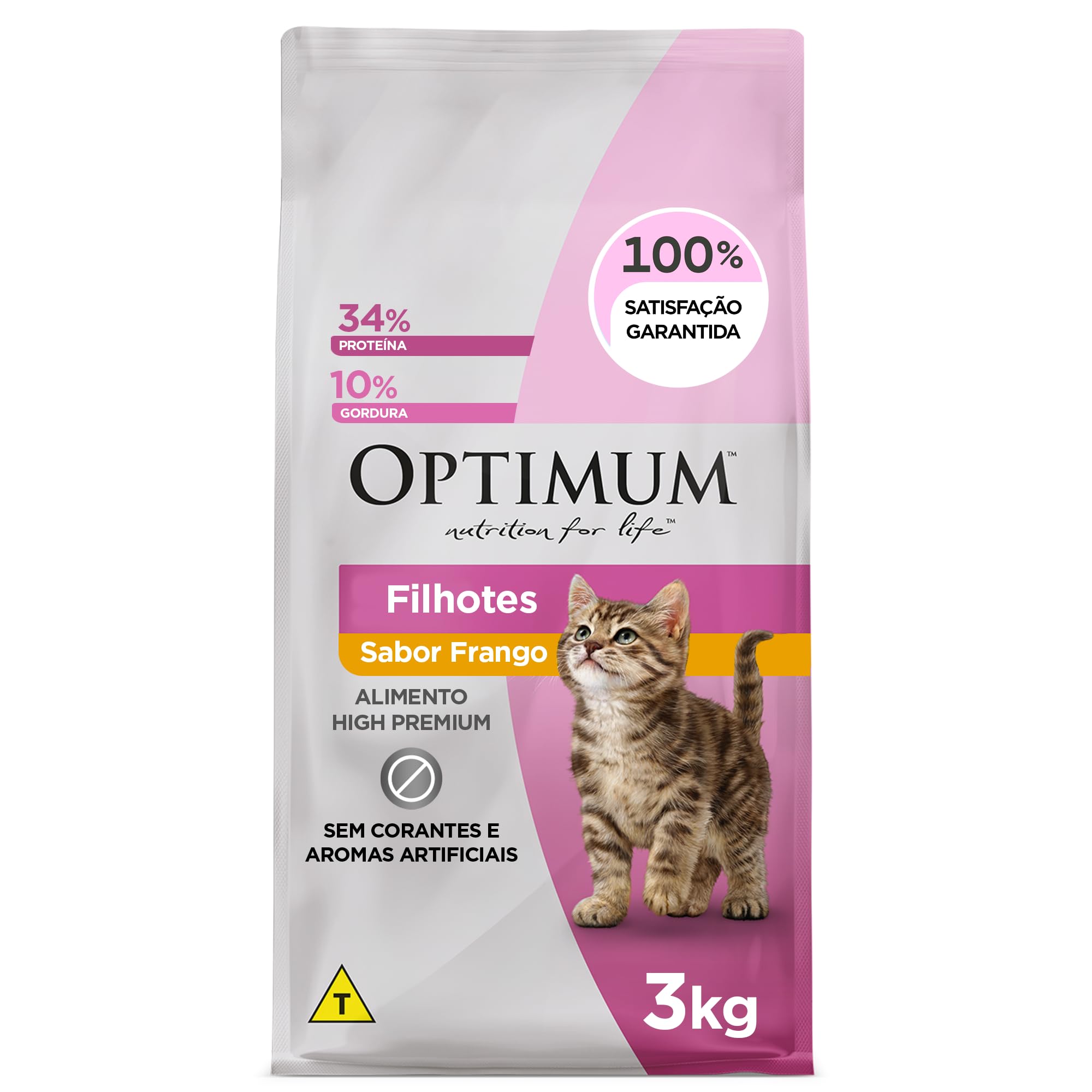 Ração Optimum para Gatos Filhotes Sabor Frango 3kg