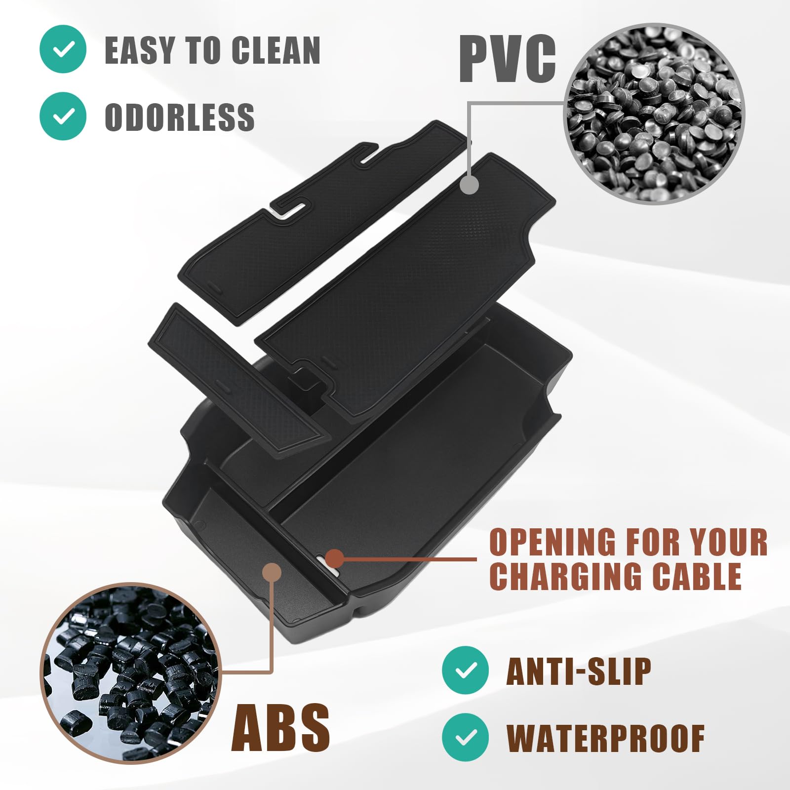 EDBETOS Center Console Organizer For 2023-2025 Honda Accord - ABS Plastic Armrest Tray