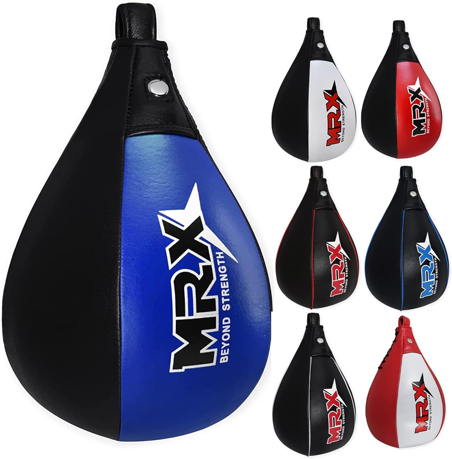 MRX Speed Punching Bags Genuine Leather MMA Training Speed Bag Muay Thai SpeedKills Punching, Dodge Striking Bag for Workout Pro Boxing Bag for Home Gym Kids, Men, Women
