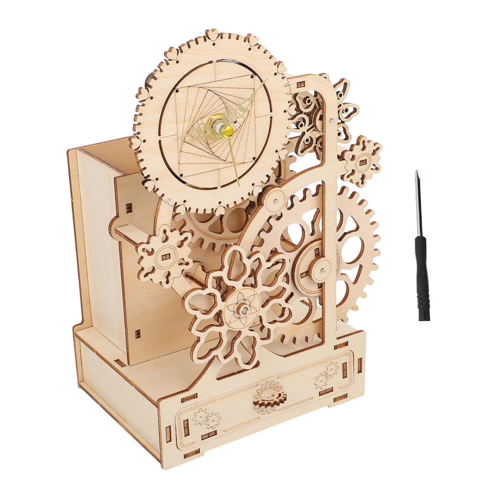 Caja de Música de Madera para Ensamblar 1 Juego Marrón
