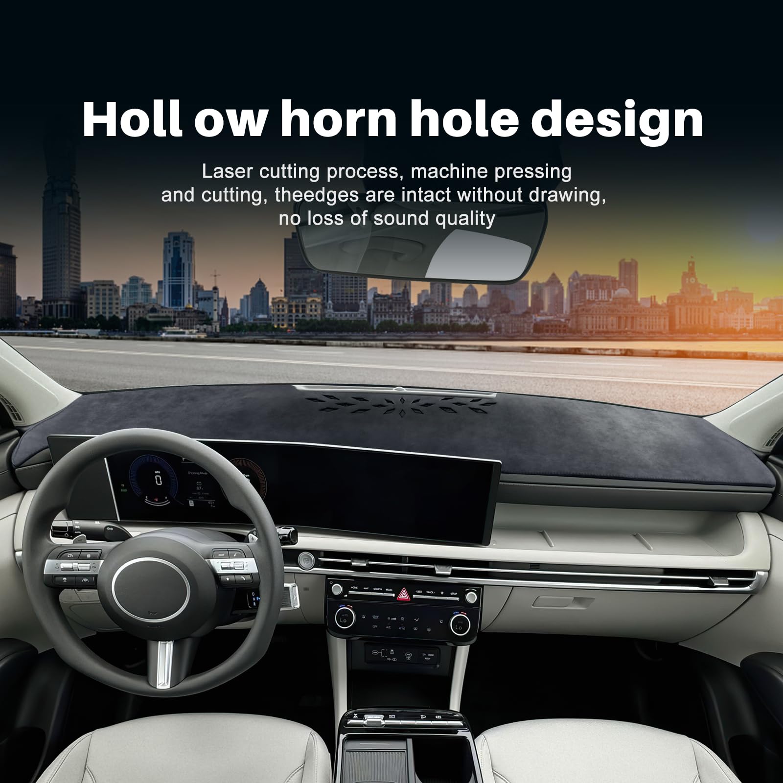 KUNGKIC pour Hyundai Tucson 2025 2026 Couverture de Tableau de Bord en Flanelle pour Voiture, Housse de Tableau de Bord, Protection Solaire pour intérieur de Voiture, Protection Contre la lumière du