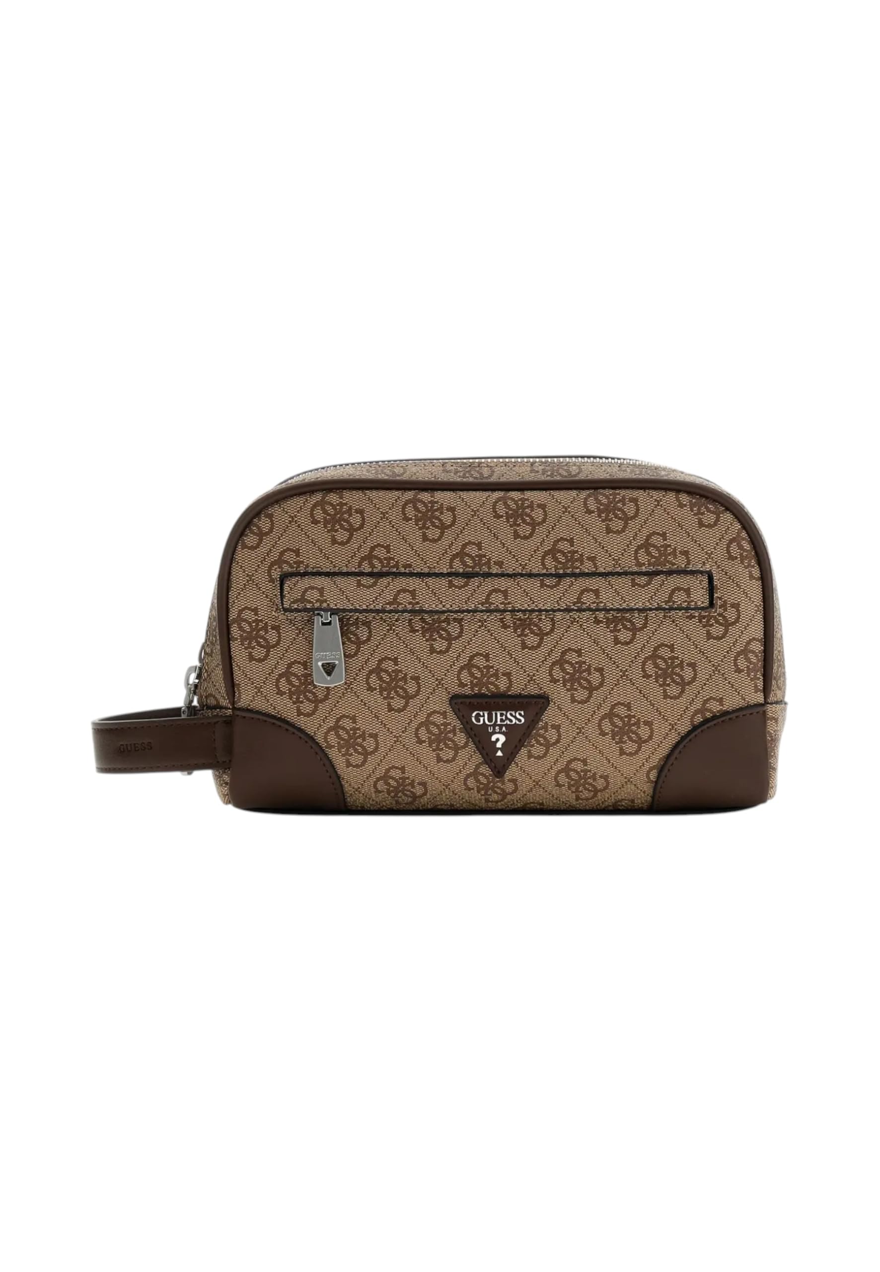 Trousse de toilette GUESS Milano beige et marron format small - 5