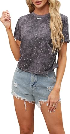 Camiseta Con Diamantes De Imitación - Y2K Wearhouse
