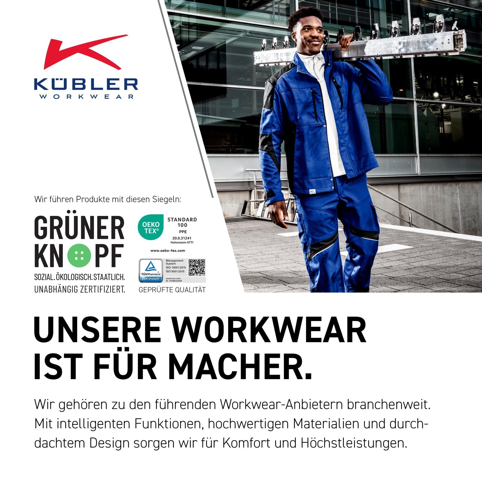 KÜBLER Workwear Herren Shorts Bermuda Shorts (1er Pack)