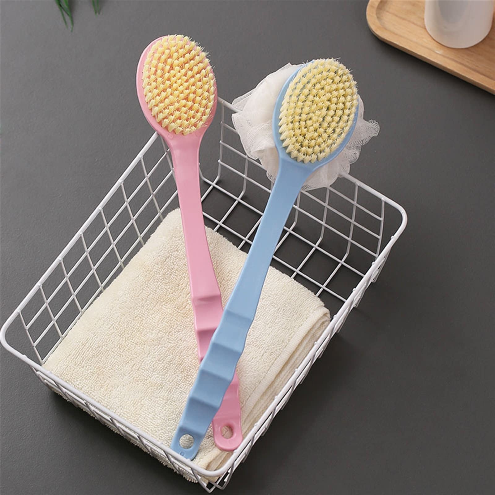 Esponjas de Ducha, Cepillo de Mango Largo, Toalla de baño, artículos de baño para el hogar, Cabello Suave, Espalda de baño