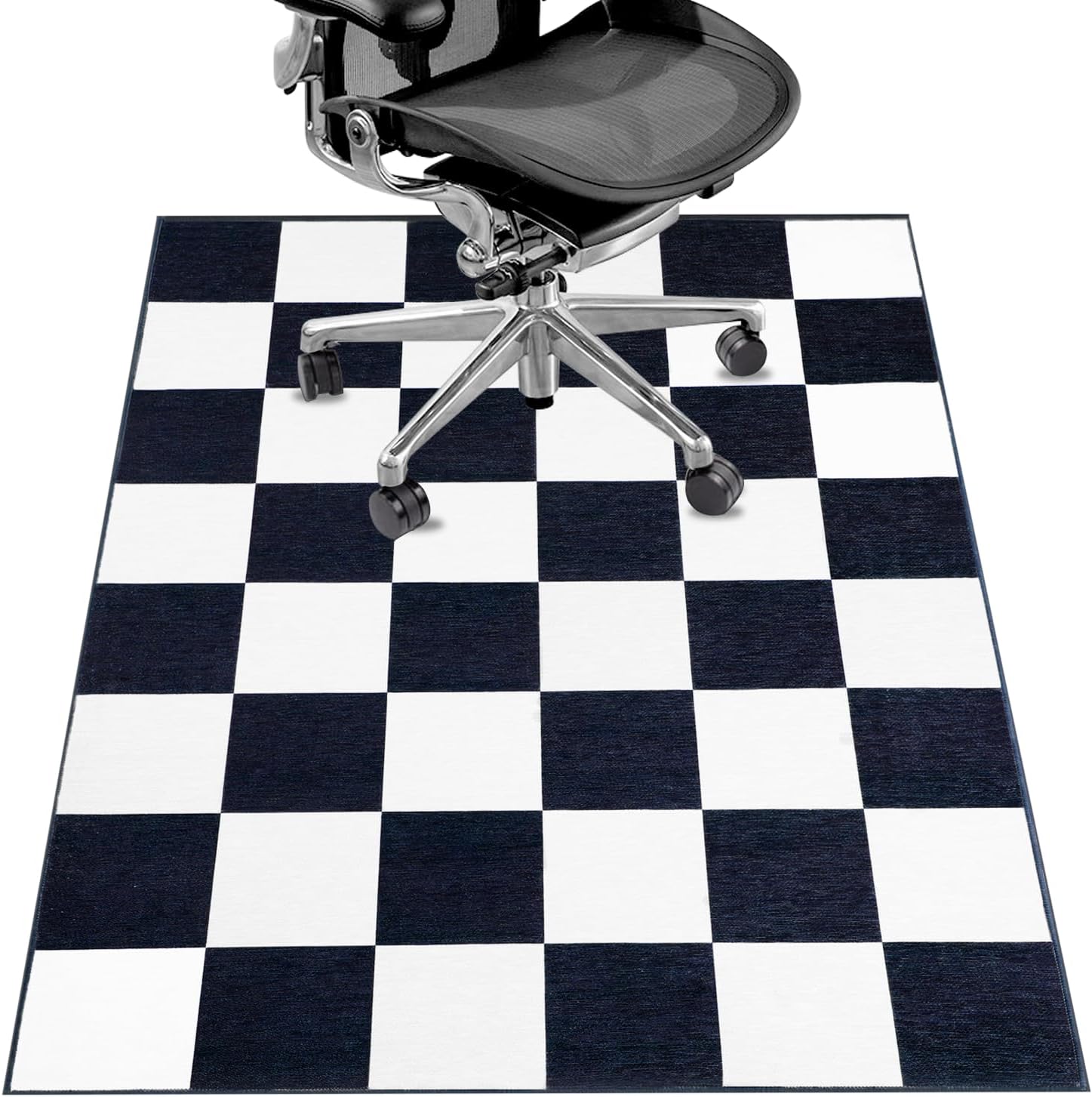 Office Chair Mat for Hardwood Floor & Tile Floor,Heavy Duty Desk Chair Mat for Hard Floors, Under Desk Rug for Rolling Computer Chair,Anti Slip,Low Pile Carpet Floor Protector-Plaid 36"X 48" Khaki