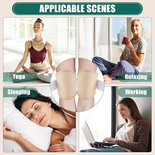 Miniatura 5 de Paquete de 2 unidades de aceite de ricino para rodilla, tobillo, codos, brazos y pies, paquete de aceite de rodilla de franela de bambú