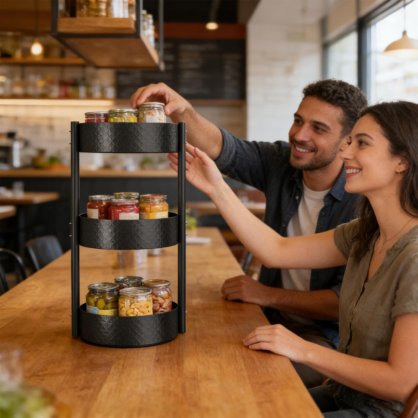 Organizzatore per Spezie da Vassoio Organizzatore Girevole Per Piano Di | Scaffali Per Spezie Da Cucina Per Piano Di Lavoro per Dispensa Frigorifero Bagno Toeletta Profumi Vanity