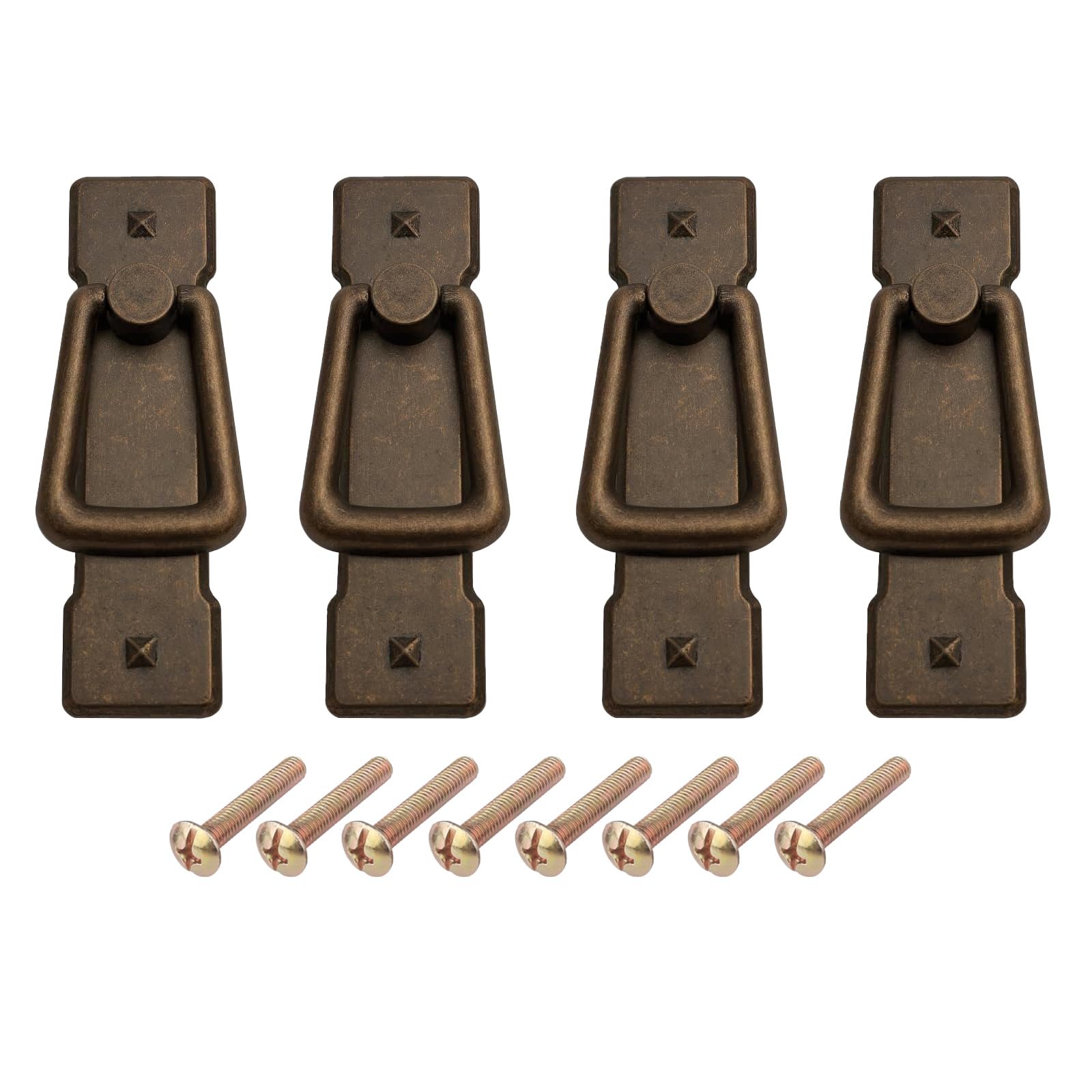 InYoHui 4PCS Vintage Drop Handles
