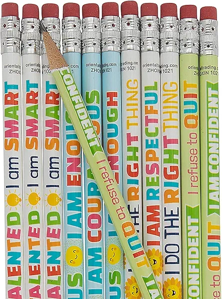 Fun Express Affirmation Pencils - 24 Pieces