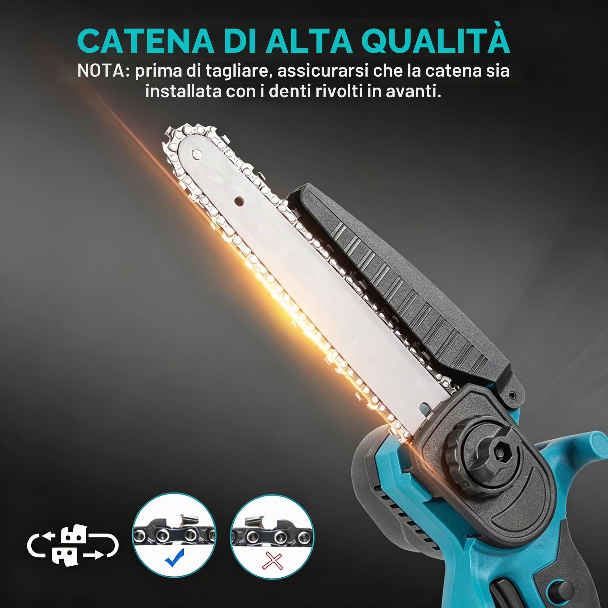 Yofidra 2 in 1 Motosega a Batteria Telescopica, Asta rimovibile 2,4 m | Motosega da Potatura Elettrica, 2 Batterie da 3.0Ah, Sega a Batteria per Potatura Rami e Potare Alberi