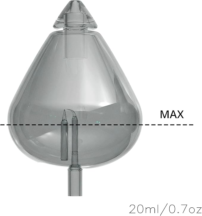 Cámara de Nebulización de Vidrio Soplado a Mano 20ml para Difusores de Aceites Esenciales miniatura 3