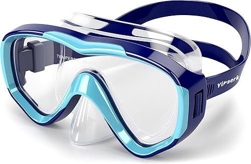 Miniatura 9 de Gafas de natación para niños con cubierta para la nariz, máscara de buceo de vidrio templado antivaho para niños de 6 a 14 años Paquete de 2: rosa y