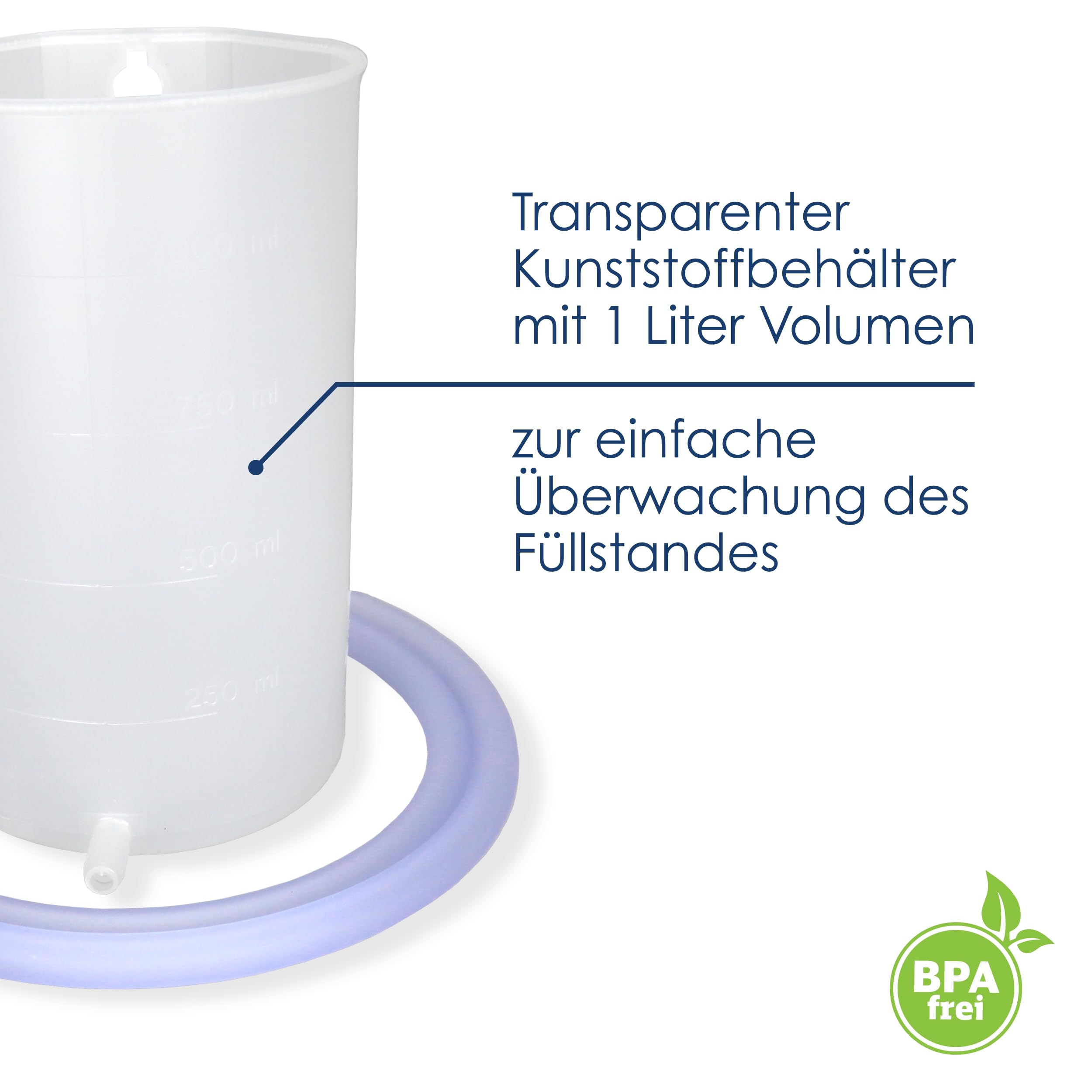 Dr. Wunder Darmeinlauf-Set 1 litro con 2 x tubo intestinale: set completo di irrigatore senza BPA - per lavaggio intestinale con acqua, caffè o tè - Include istruzioni (lingua italiana non garantita)