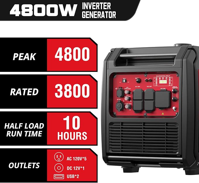 Generador Inversor Portátil PowerSmart 4800W miniatura 4