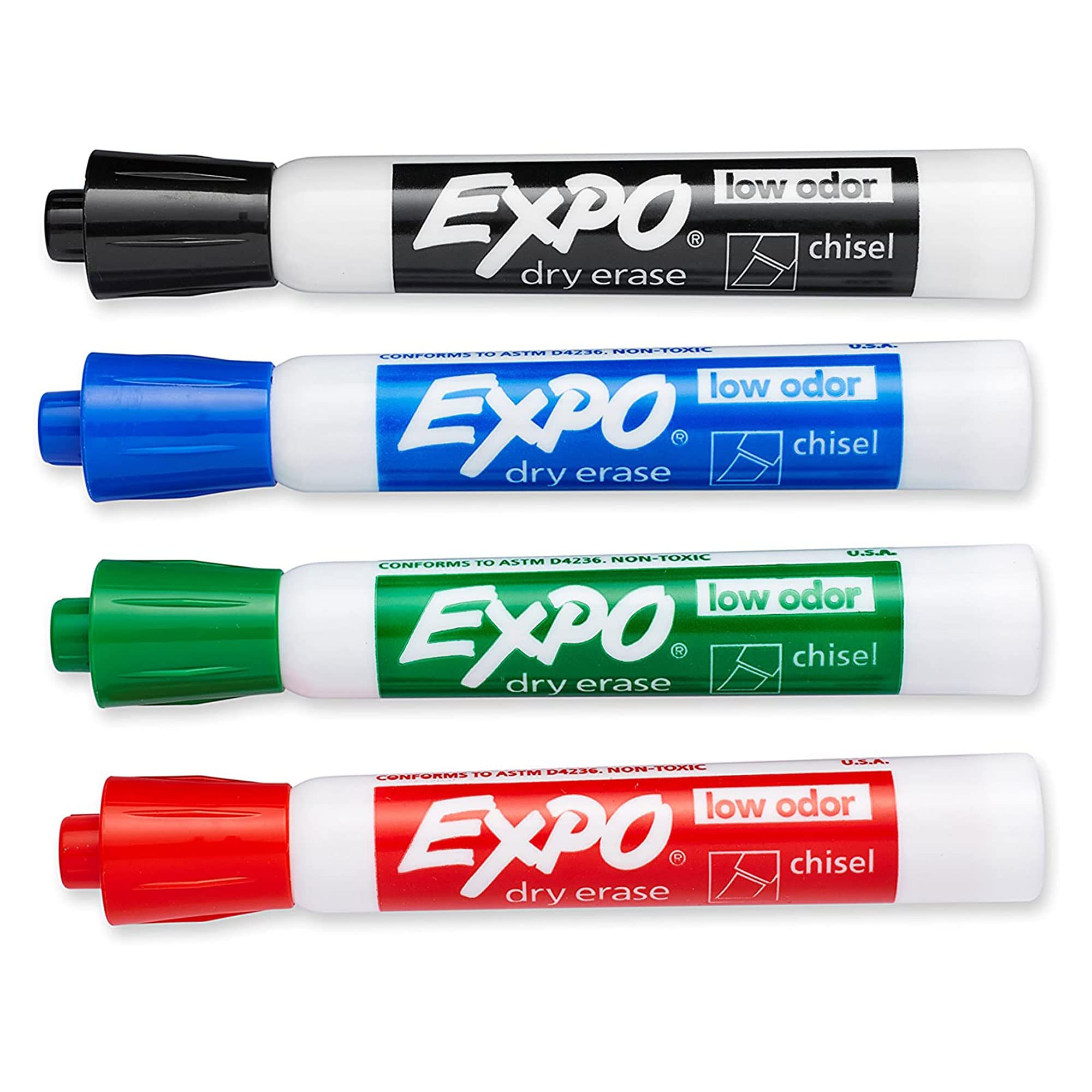 EXPO Low-Odor Dry Erase Marker MARKER,EXPO2,DRYERAS,4ST (Pack of20)