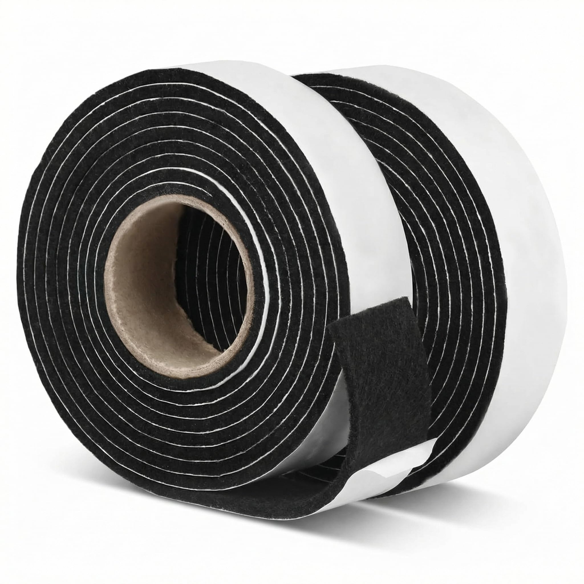 Qwork 2 Roll Qwork® S Felt Tape Self Adhesive 13Mm X 5Mm X 2M, Felt Strip Roll For Protecting Furniture And Diy Crafts
