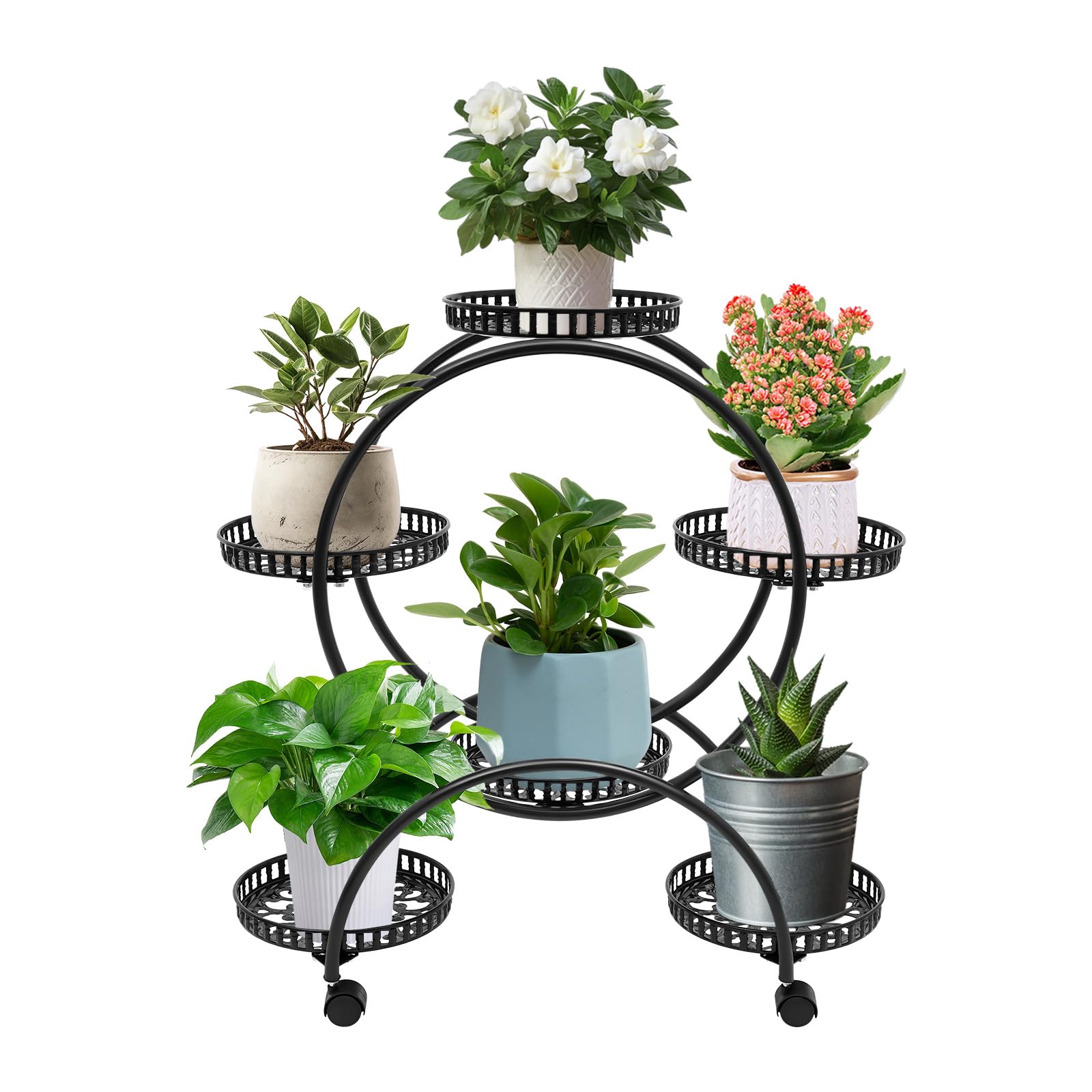 Portavaso in metallo per piante, adatto per case, uffici, negozi, giardini, cortili, balconi, tetti, sale, soggiorno, camera da letto, 72,5 x 31 x 76 cm