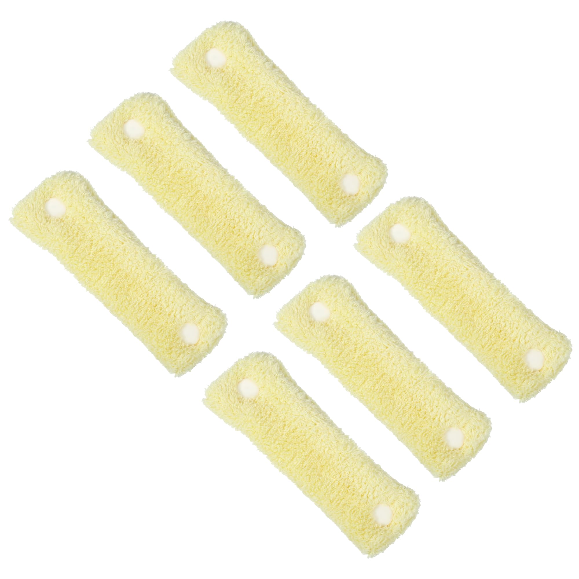 VOCOSTE 6 Pcs Yellow Coral Fleece Sleeping Curling Roller, Heatless Hair Roller Curler