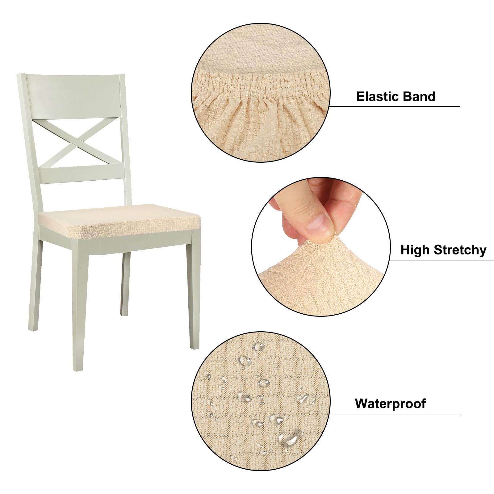 PATIKIL Chair Seat Covers Rectangle - Image 3