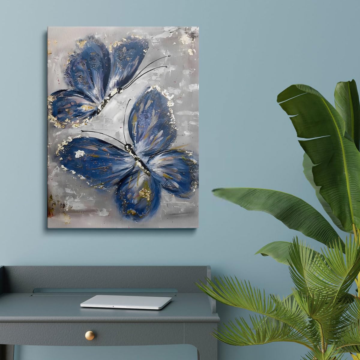 prinfantasy Butterfly Wall Art Canvas Prints Poster Gallery Wall Art Picture Wall Decor Gift for Girls Bedroom Kitchen Living Room Decoration - Image 3