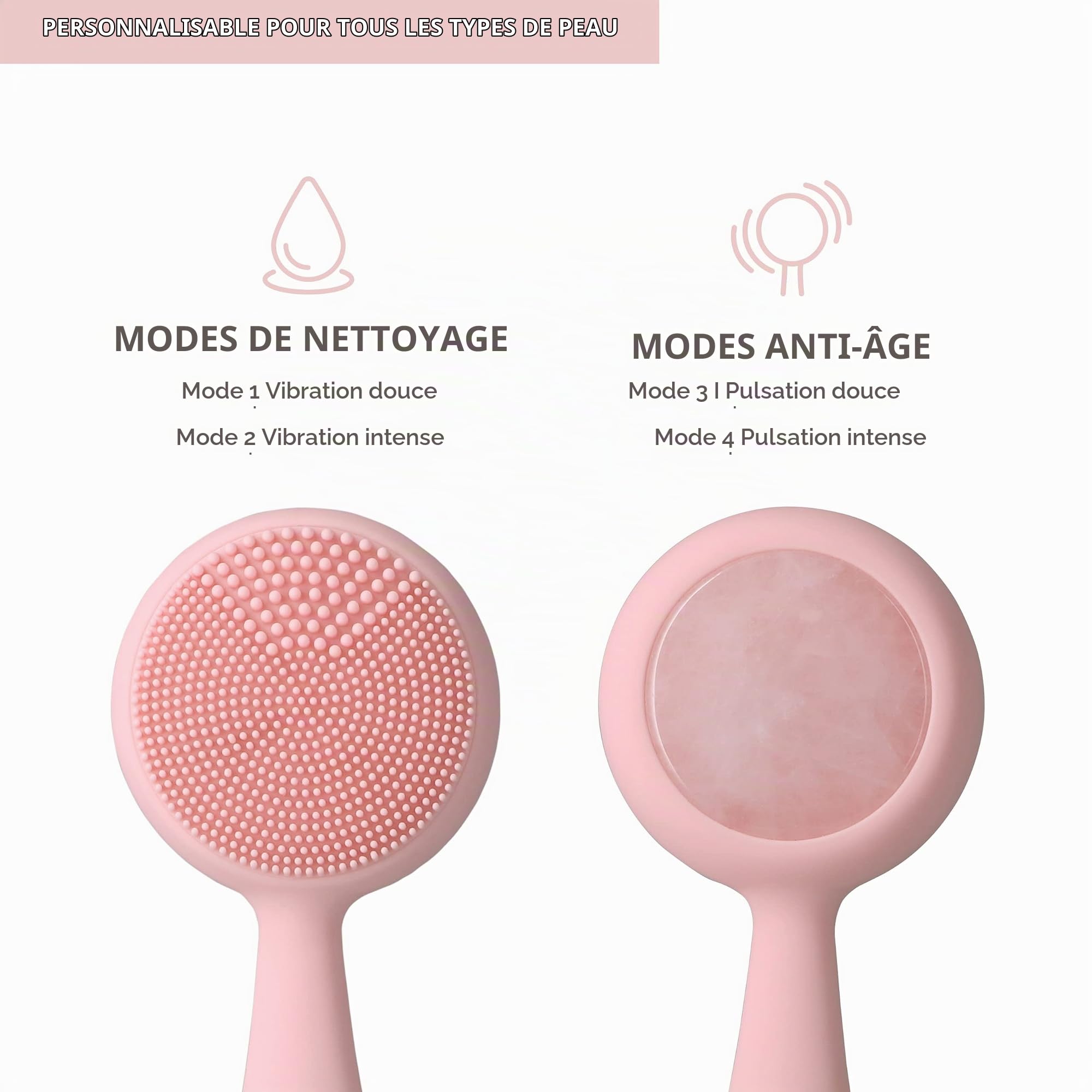 PMD PMD Clean Pro RQ - Blush with Rose Gold Finish For Unisex 1 Pc Facial Brush