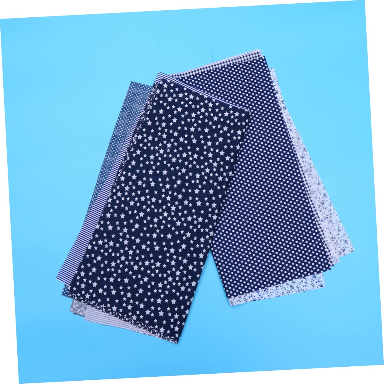 VILLCASE Cotton Twilled Fabric 7pcs DIY Patchwork Fabrics 50x50cm Quilting Material for Crafts