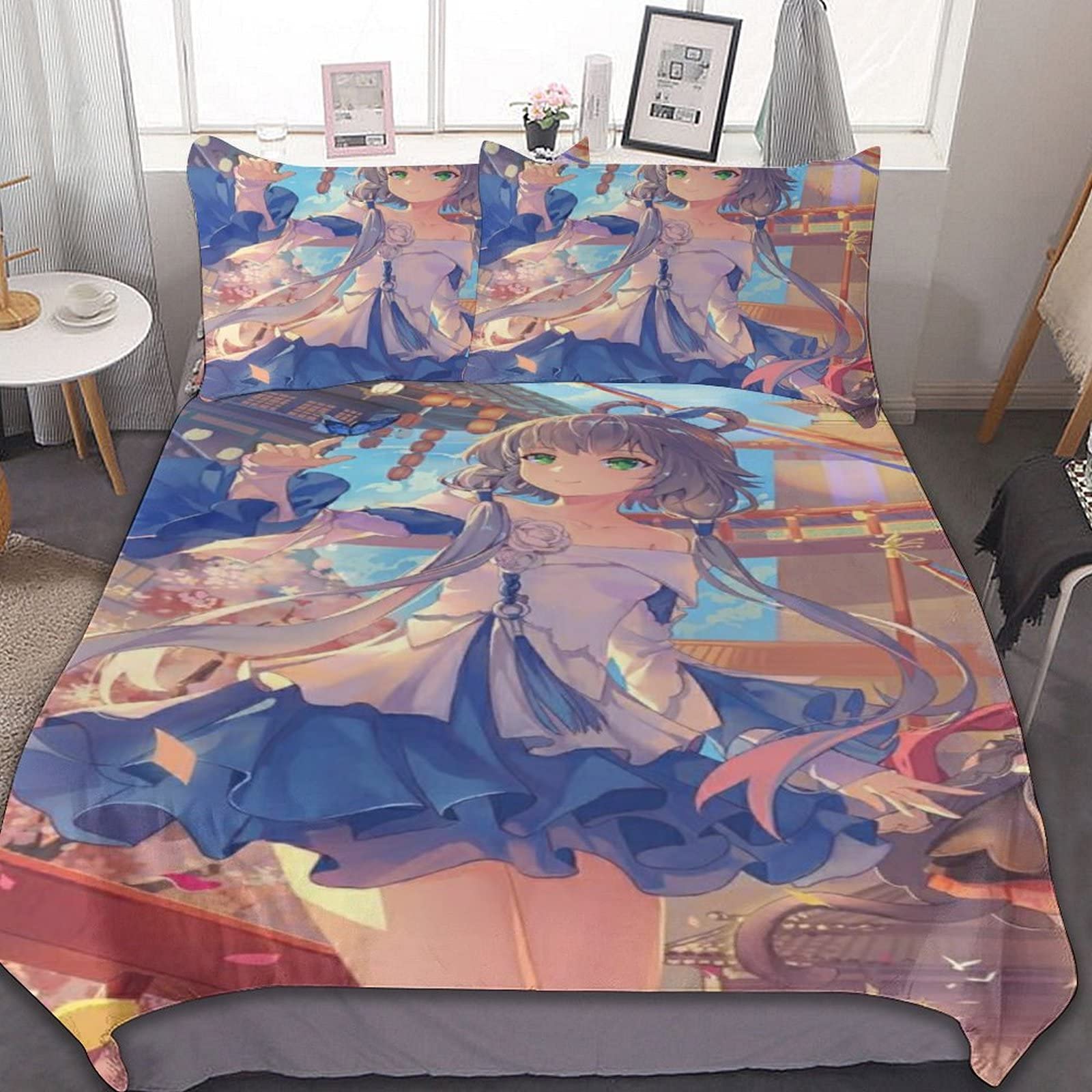 Amazon｜初音ミク ン スリーピースベッド ベッドカバー 掛け布団カバー