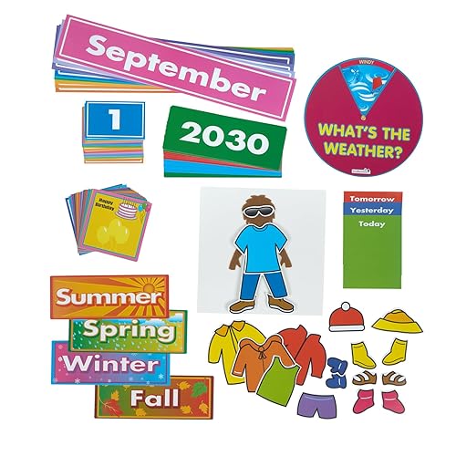 Miniatura 3 de Excellerations Calendario preescolar para aula, 34 x 42.5 pulgadas, incluye los años 2021-2035, calendario escolar para niños, aprendizaje de tiempo