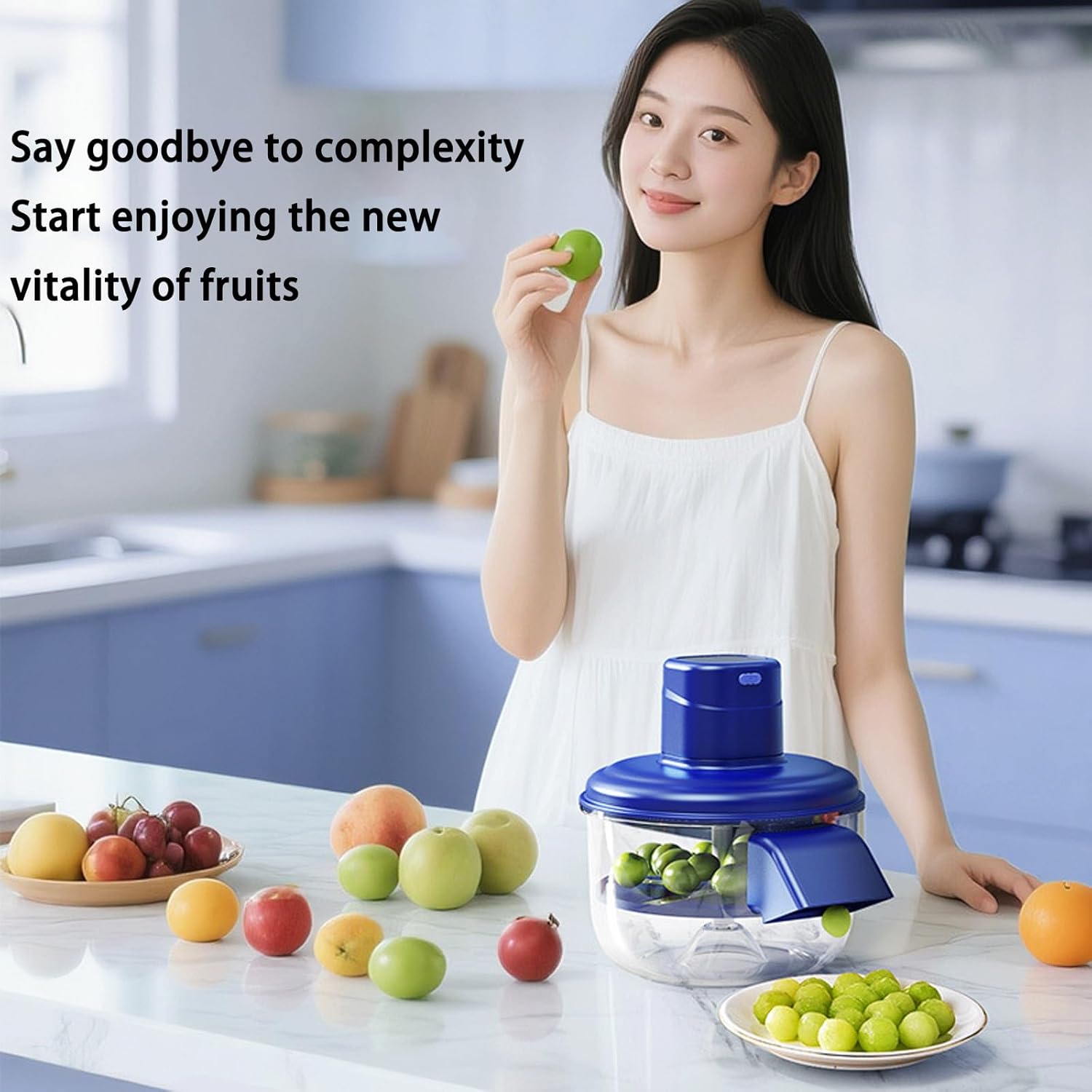 Automatic Electric Fruit Peeler With Detachable Part Quick 5 Grape Peeling Machine For Camping Parties Grape Peeler Device