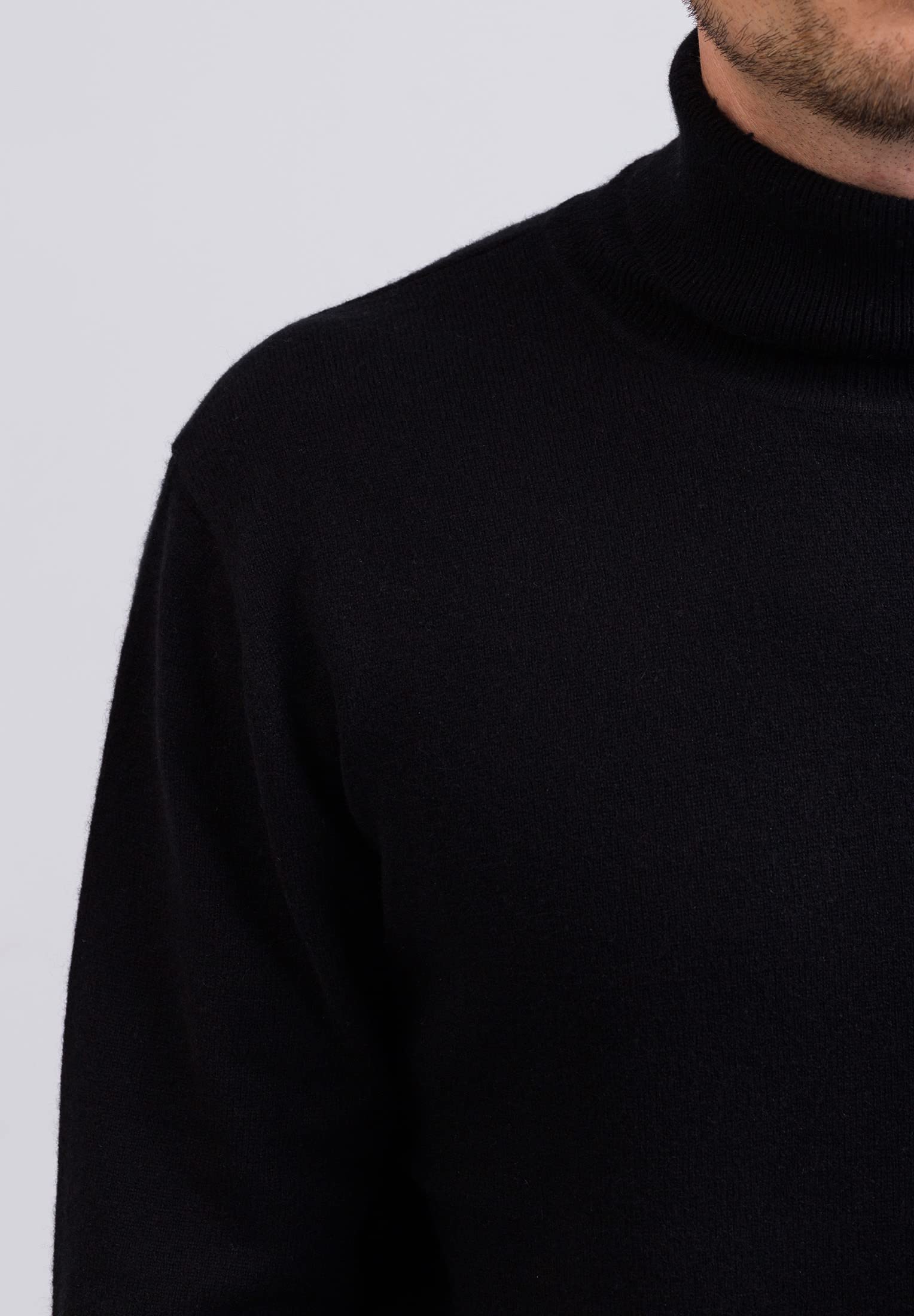 100% Kaschmir Herren Pullover | Sweater Rollkragen 2-fädig