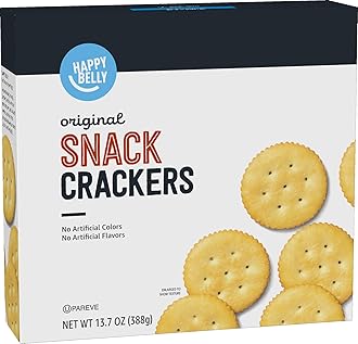 Amazon Brand - Happy Belly Original Snack Crackers, 13.7 Ounce (Pack of 1)