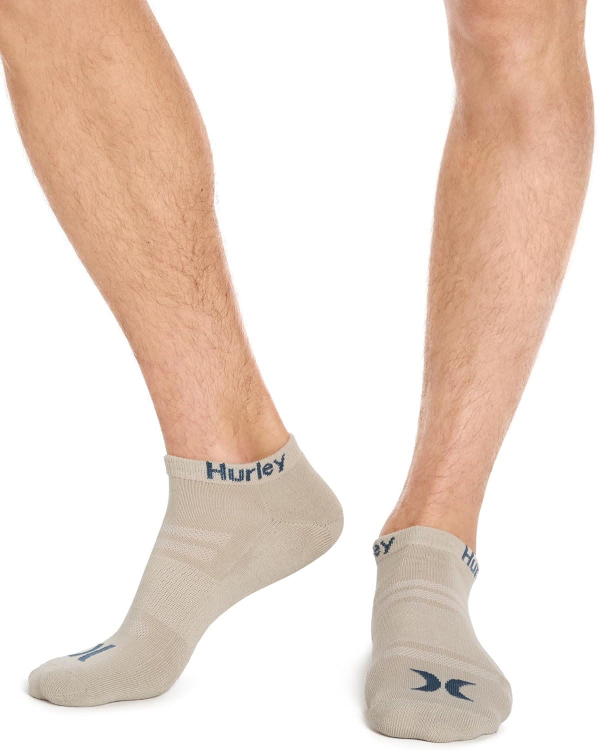 Hurley Mens 8 Pack Sport Cushioned Low Cut Socks - Image 3