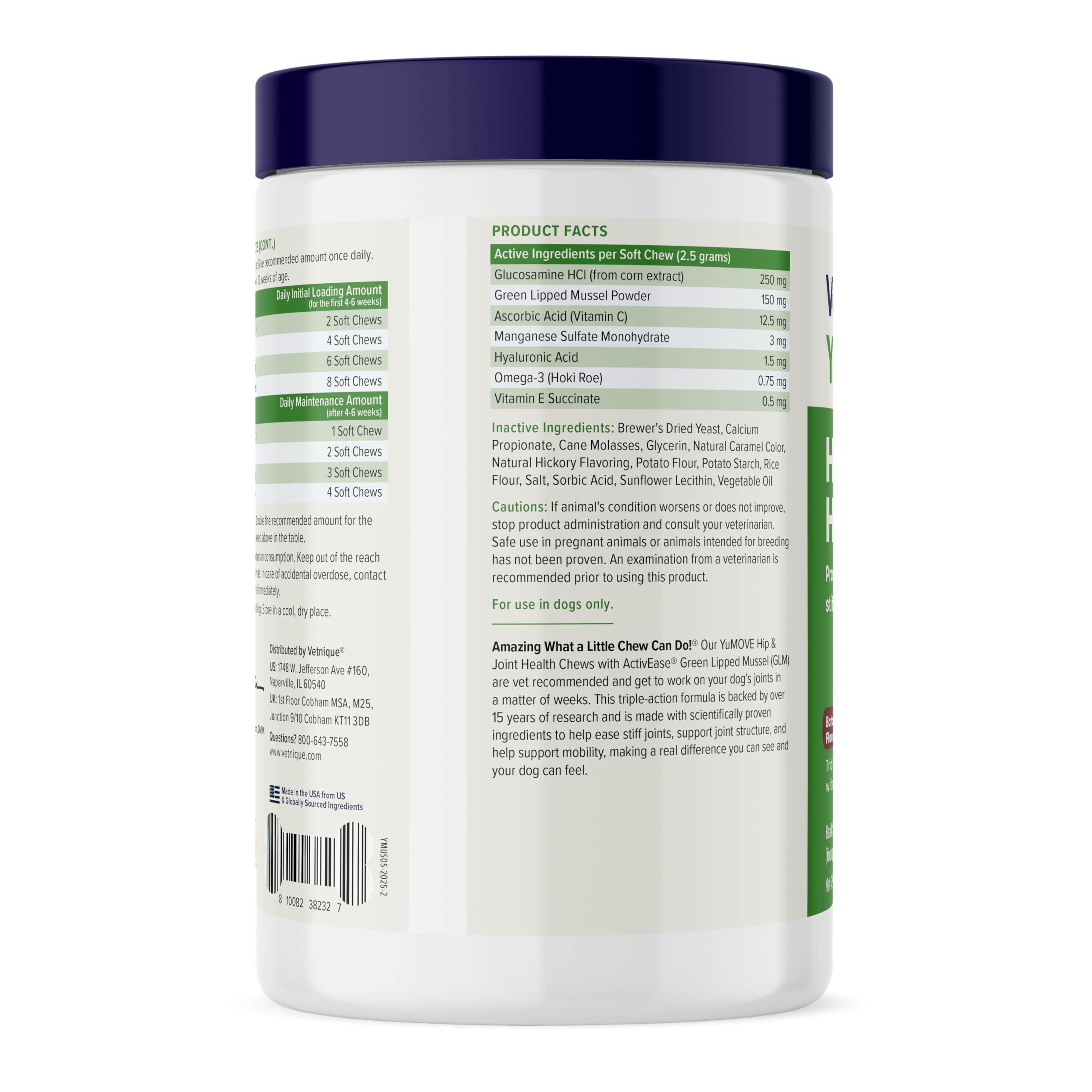 YuMOVE Dog Joint Supplement, Hip and Joint Supplement for Dogs with Glucosamine for Dogs, Hyaluronic Acid, Green Lipped Mussel and Omega 3, Dog Hip and Joint Aches and Stiffness (300 Soft Chews) - image 2