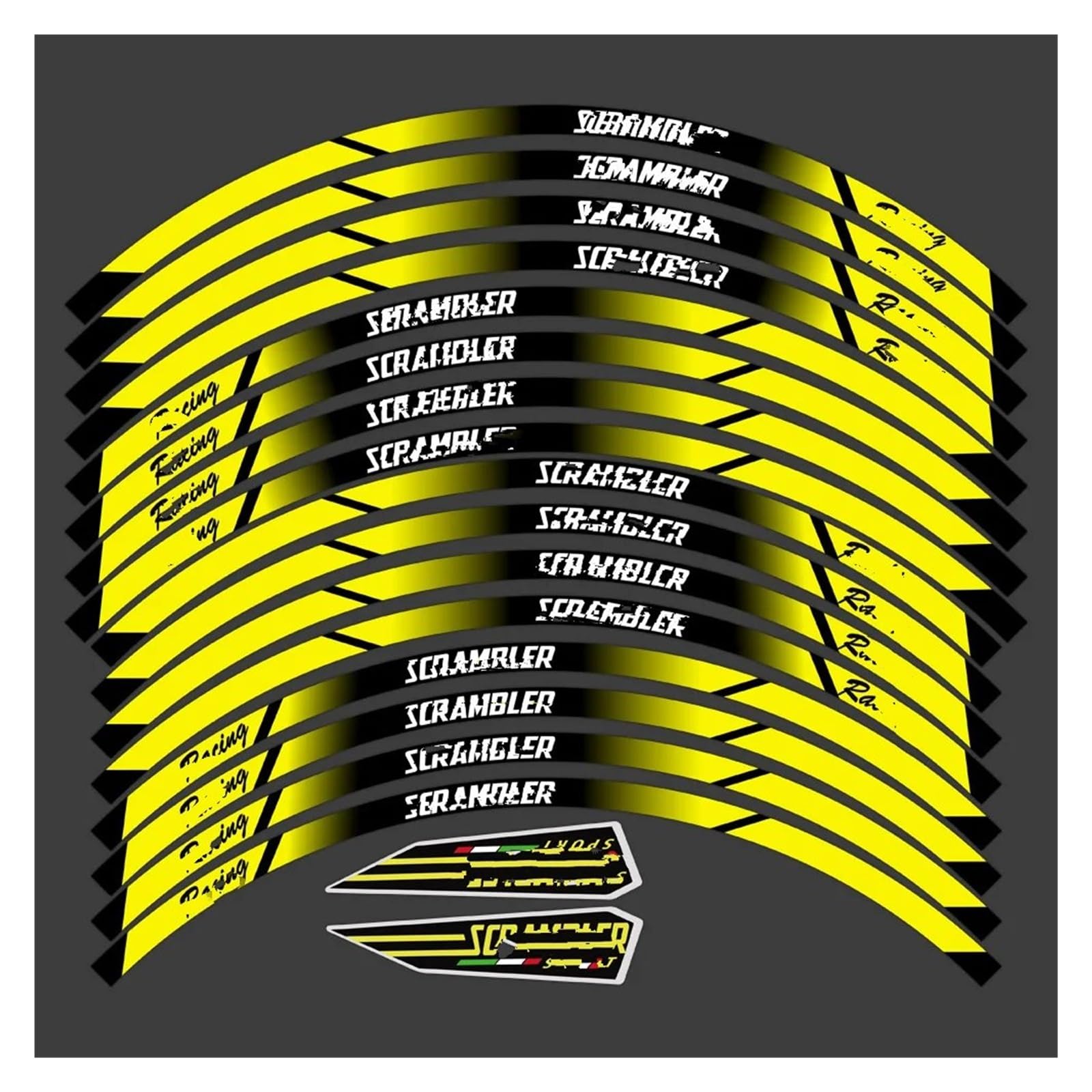 Motorrad Rad Aufkleber Rim Streifen Decals FÜR D&UCATI FÜR Scrambler 800 1100 Zubehör(Gold)