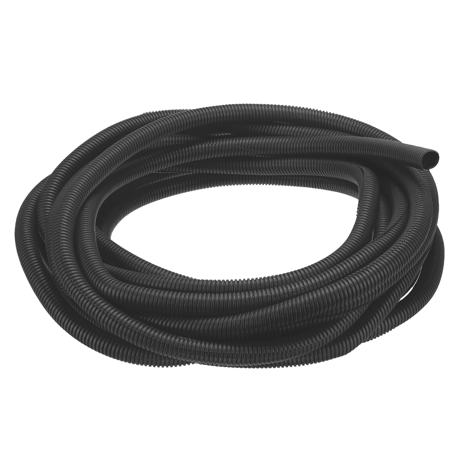 sourcing map Split Wire Loom Tubing 3/4"(20mm) ID 50FT(15m) Wire Loom Tubing Heat & Cold Resistant -40F to 257F Plastic Flexible Conduit Cord Protector for Electrical Wires Cable, Black