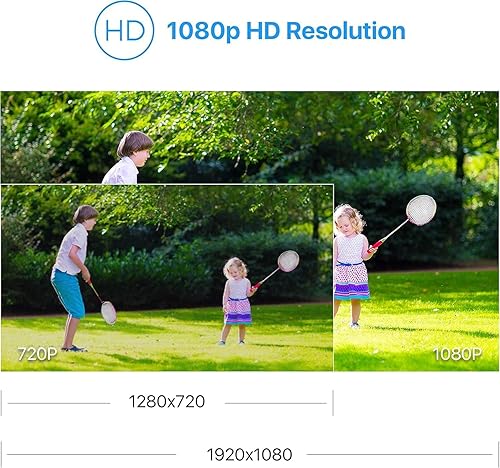 Miniatura 5 de ZOSI Paquete de 2 cámaras de seguridad HD 1080P con audio, cámara de vigilancia doméstica de 2 MP para interiores y exteriores, visión nocturna IR
