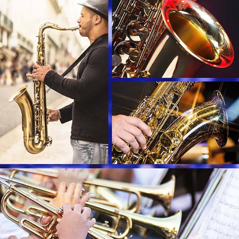 Microfono wireless UHF per sassofono e tromba, canali selezionabili, trasmissione a bassa latenza, perfetto per musicisti che si esibiscono dal vivo (1 in 1)