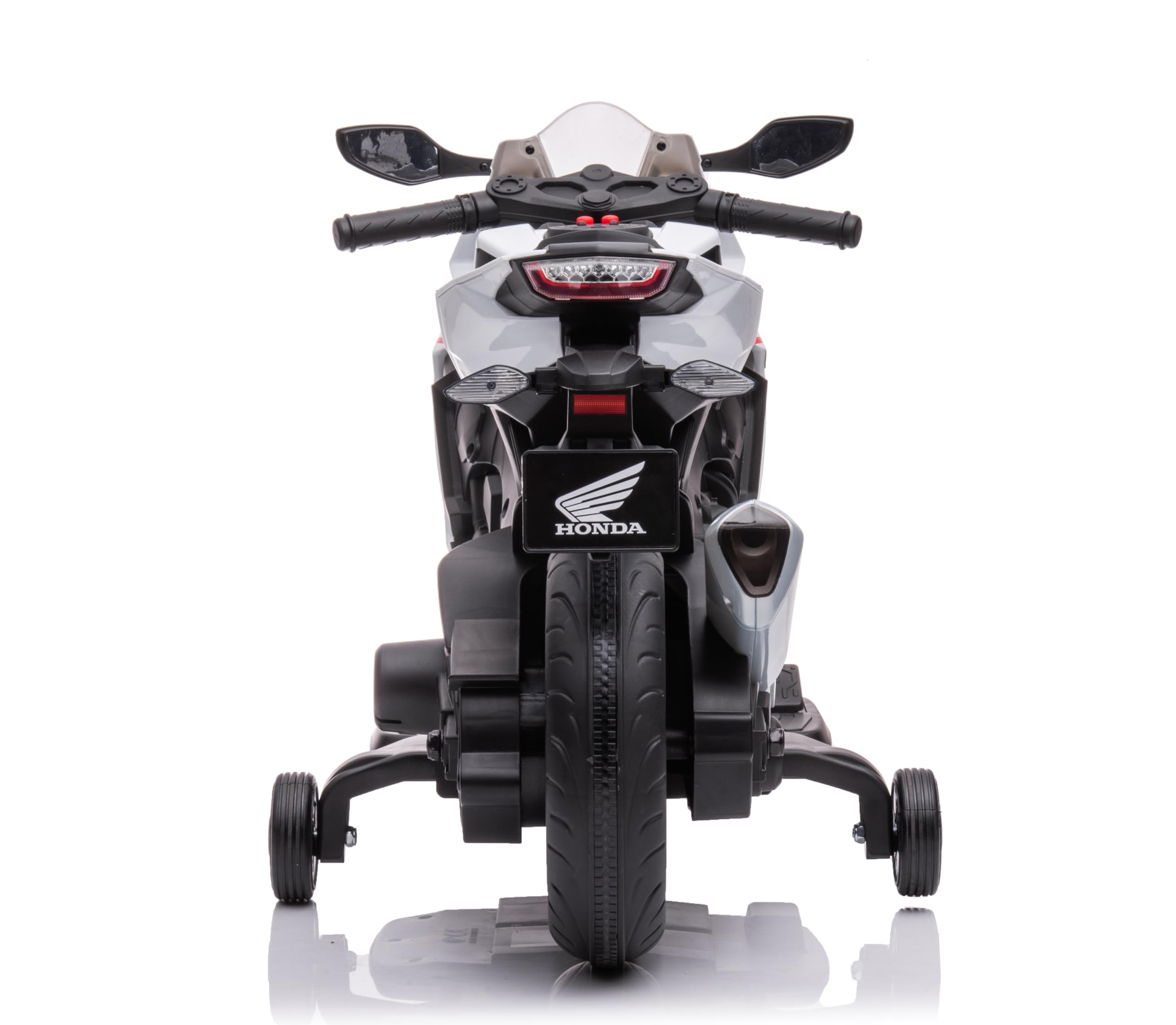 Moto elettrica per bambini Honda CBR 1000 12V di Mondial Toys - Motocicletta elettrica con accelleratore a pedale con Luci a LED e Suoni integrati (Bianco)