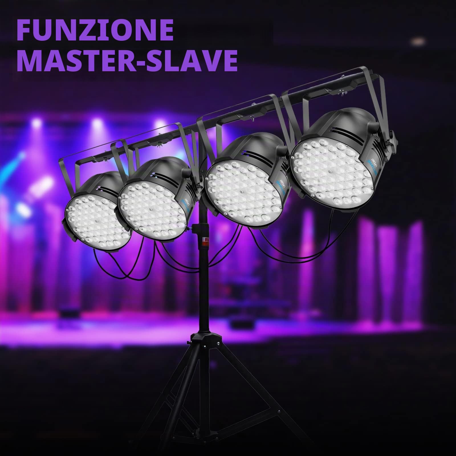 BETOPPER 180W RGB Fari Led Par DMX Luci dj Discoteca Strobe Luce Testa da Palco Effetti Faro per Club Bar Matrimonio Halloween Party