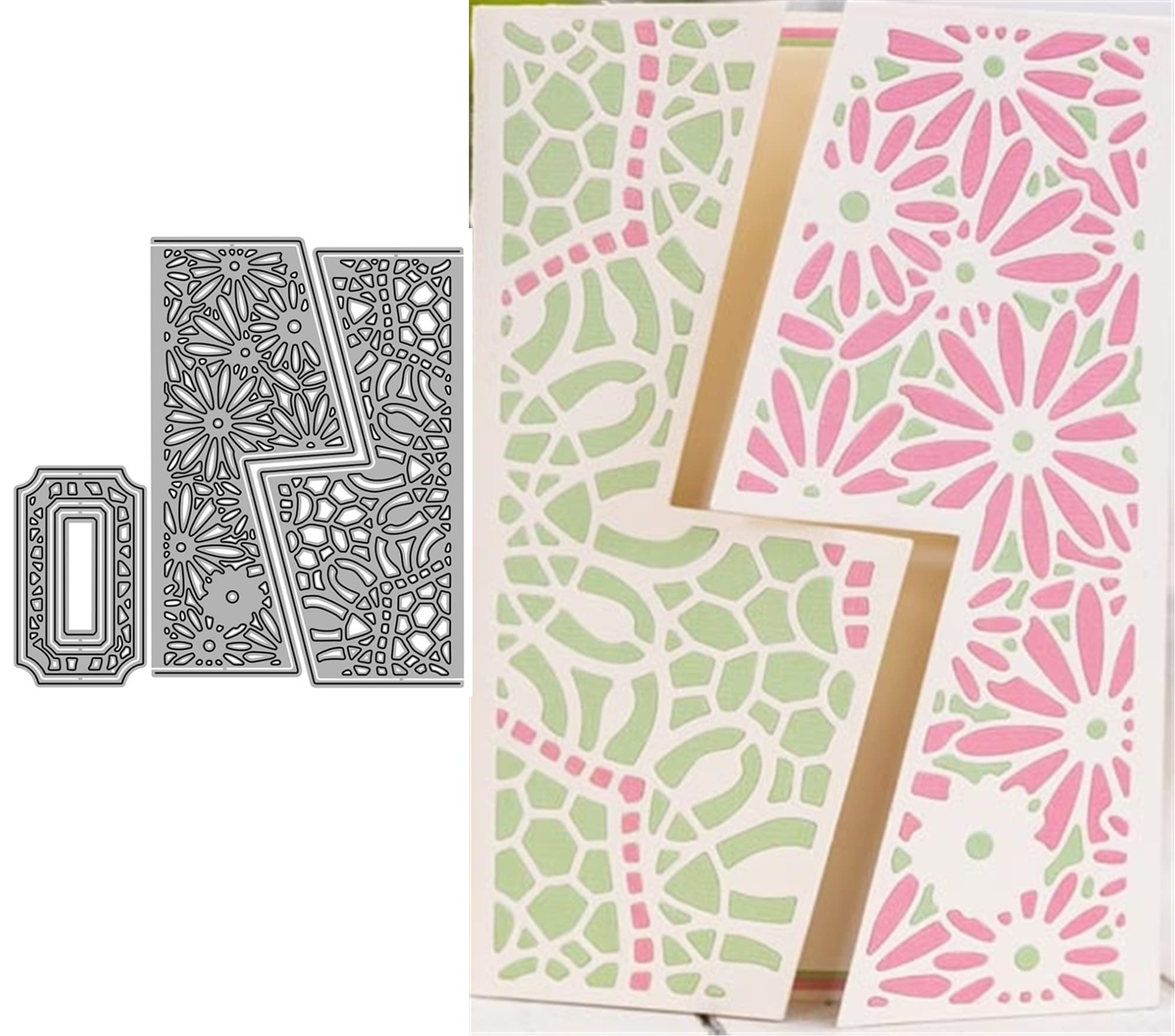 Cutting Dies for Paper Card Making 6 Kinds Fit Frame Metal Stencils Scrapbooking Tools DIY Craft Carbon Steel Embossing Template Album Arts Crafts Supplies (arc Rectangle)