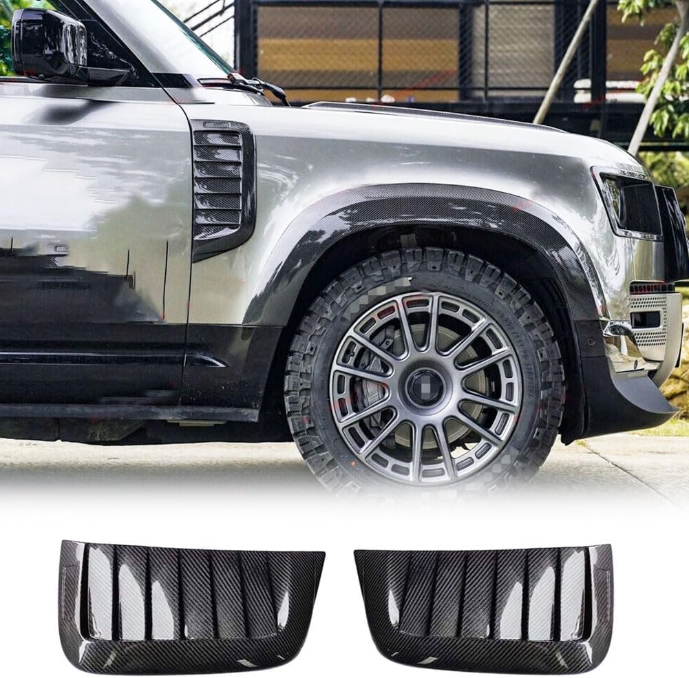 MCARCAR KIT Carbon Fiber Front Fender Vent for Land Rover Defender 90/110/130 Sport Utility 2-Door 4-Door 2020-2023 Side Air Spoiler Trims Decoration Stickers 2pcs Factory Outlet