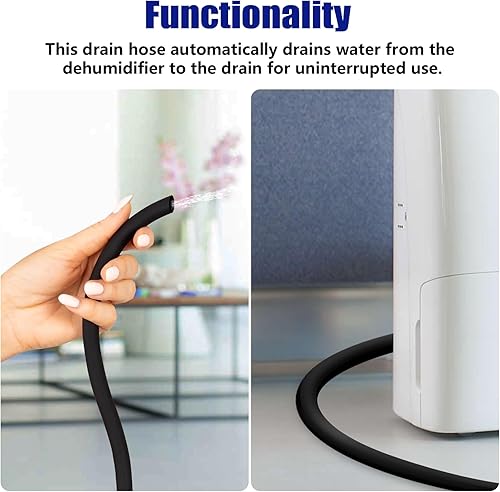 Miniatura 3 de Manguera de drenaje deshumidificador de 34 pulgadas FHT, 12 pies, con conectores de latón de primera calidad para evitar fugas de agua, manguera de