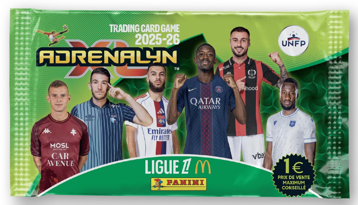 Panini ADRENALYN League 1 McDonald's 2025-2026 Trading Cards Game Pudełko 50 kieszeni