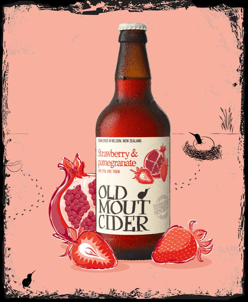 BigBazza Vintage Advertising Wall Tin Plaque 20x15cm - Pub Shed Bar Man Cave Home Bedroom Office Kitchen Gift Metal Sign - Old Mout Cider Drink Alcohol Red Inspired